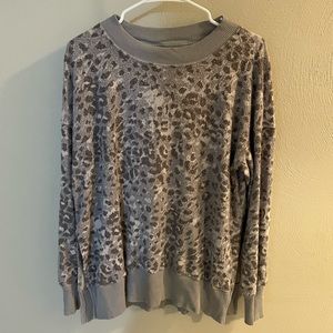 Grey Aerie Long Sleeve Cheetah Print Sweater